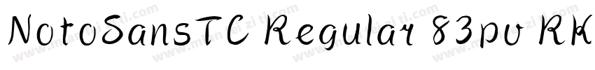NotoSansTC Regular 83pv RKSJ H字体转换